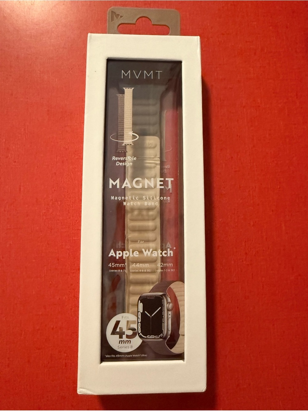 MVMT Magnetic Silicone Apple Watch Band in Beige